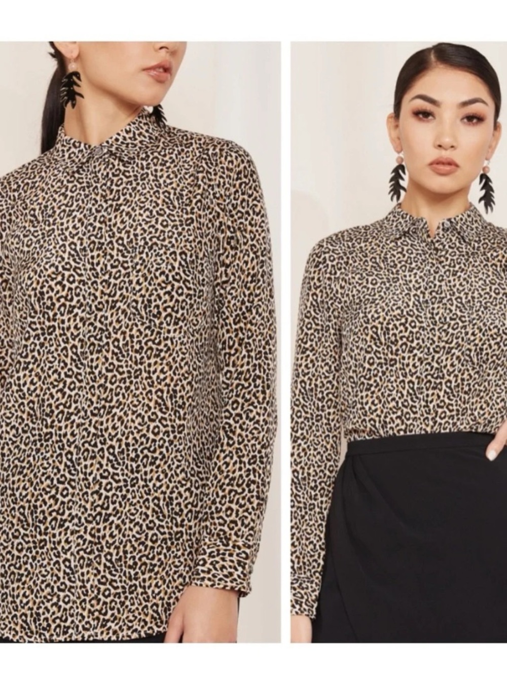 J. Crew Silk Leopard Print Button-down Blouse, Size 14, NWT